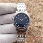 Swiss Copy Omega De Ville Watch SS Black Ladies 32mm